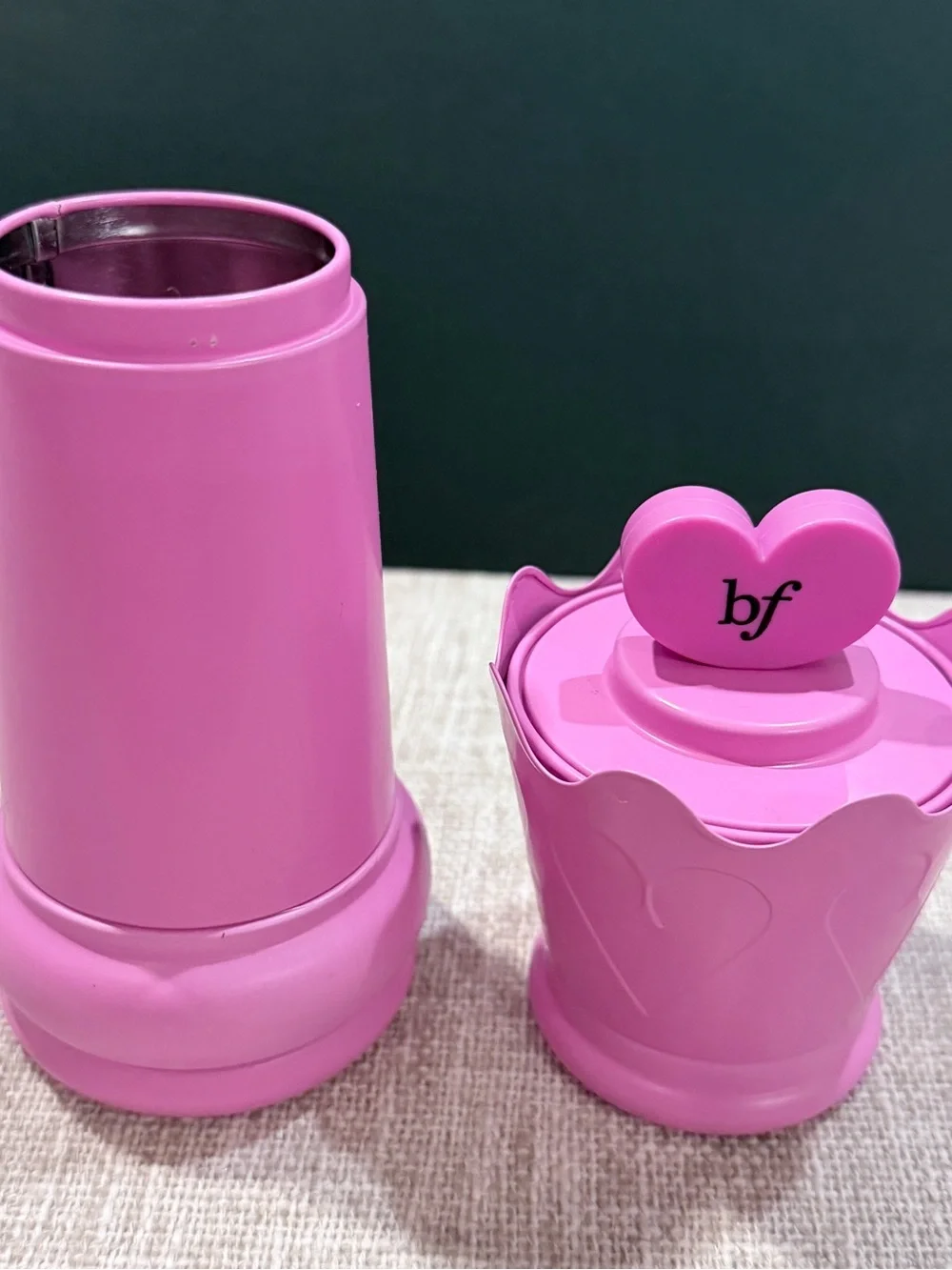 Limited Edition Benefit Cosmetics Pink Chess 2-Pc Makeup Brush Gift Holder Set